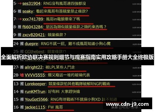 全面解析欧协联决赛规则细节与观赛指南实用攻略手册大全终极版 全面解析欧协联决赛规则细节与观赛指南实用攻略手册大全终极版