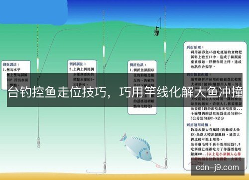 台钓控鱼走位技巧，巧用竿线化解大鱼冲撞